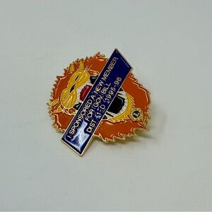 Lions International Sponsor Pin Enamel Lion Head District 1-D 1995-96